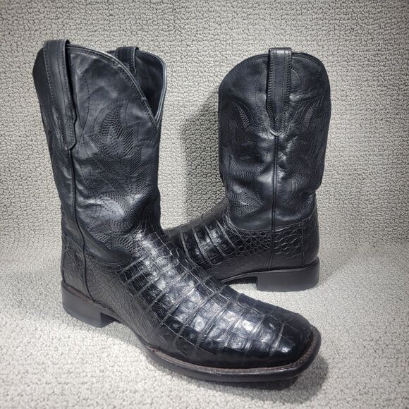 Tecovas The William Men\'s US Size 15D Midnight Caiman Cowboy Boots main image 7